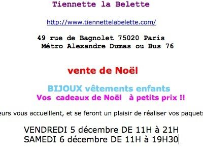 AutourDuCou à la vente Tiennette la Belette 05-06 décembre
