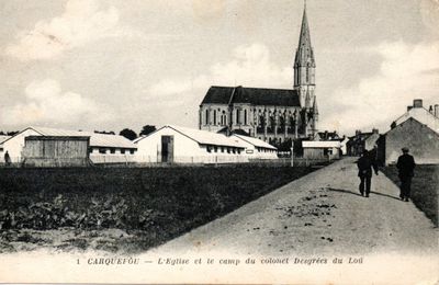 Le Camp Colonel Desgrées du Loû à Carquefou (Loire-Inférieure) [carte postale non datée]