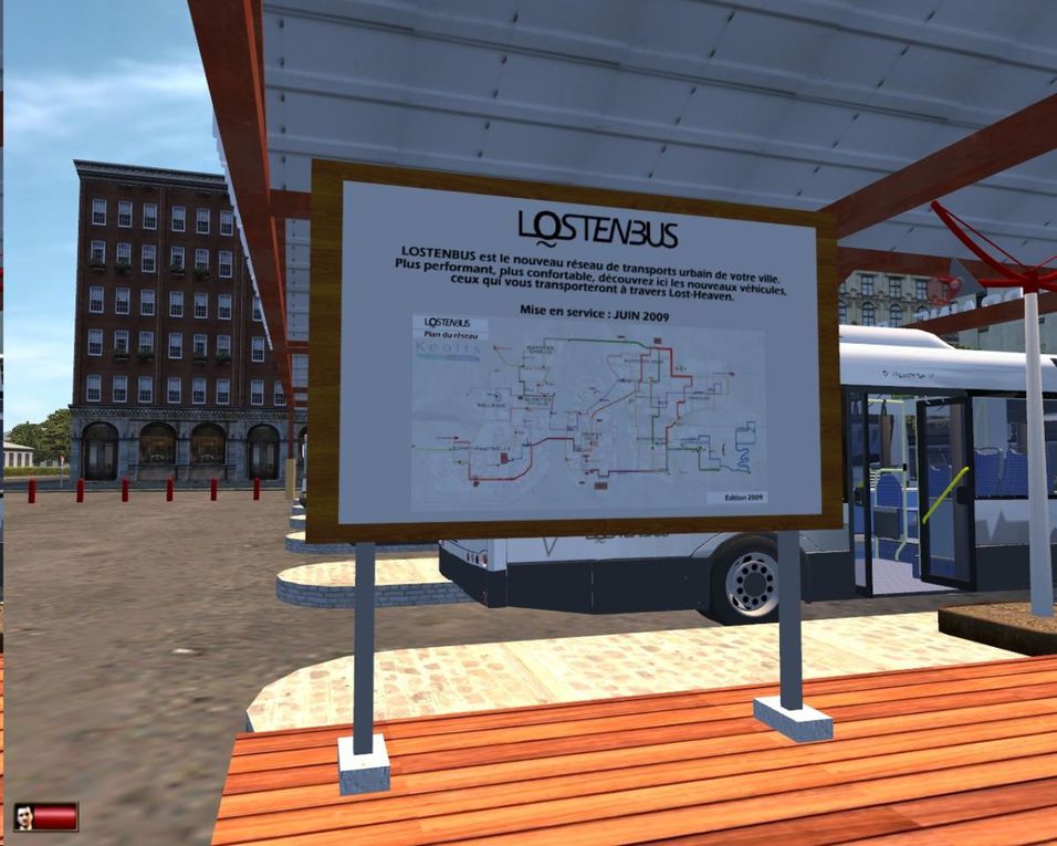 Fête inaugurale de la gare urbaine (place blancpain) le 7 mars 2009, avec exposition des autobus du futur réseau : LOSTENBUS.