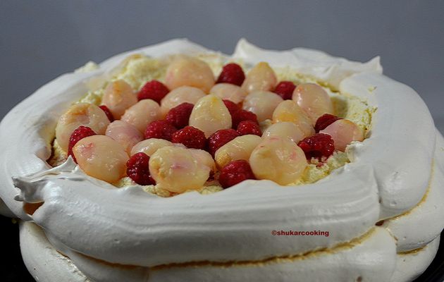 Pavlova façon Ispahan pour le Noël Orthodoxe 