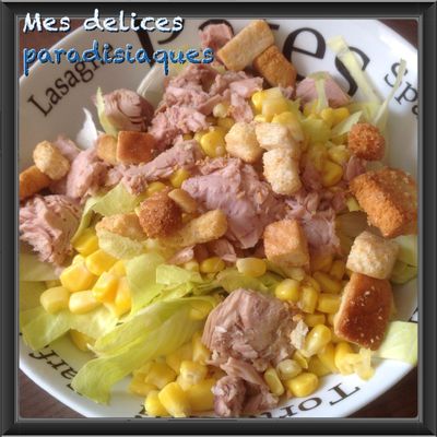 Salade d'endives, thon et maïs