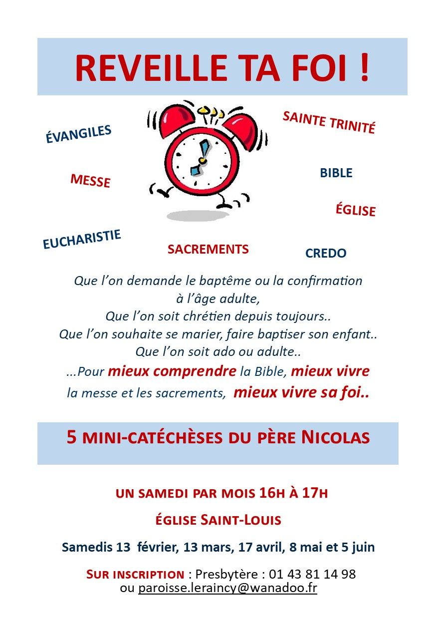 Catechese Pour Tous Le Blog De La Paroisse Du Raincy