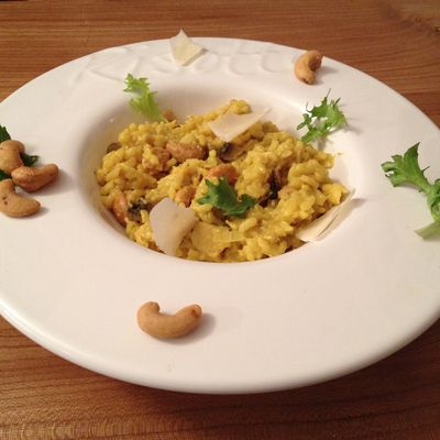 Risotto au poulet et aux noix de cajou