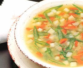 Sopa de alubias con verduras