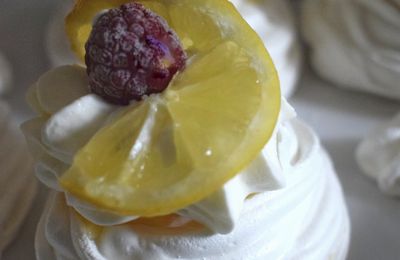 Mini pavlova au lemon curd