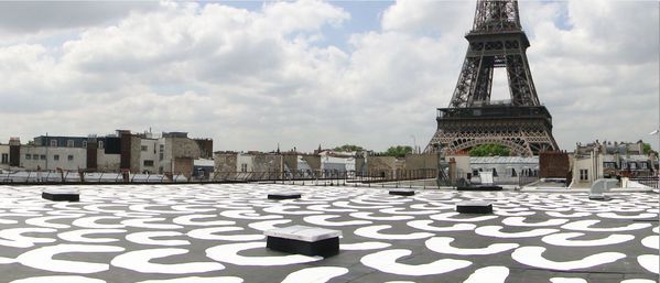 Fresque au sol géante / musée Quai Branly