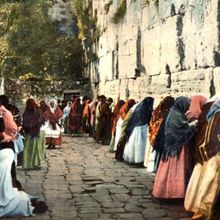 Cartes postales anciennes de Jérusalem (4/6). Le mur du temple