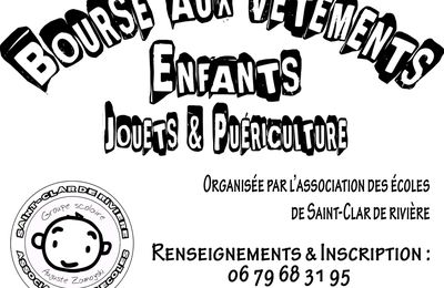 Bourse aux vêtements enfant, jouets et puériculture