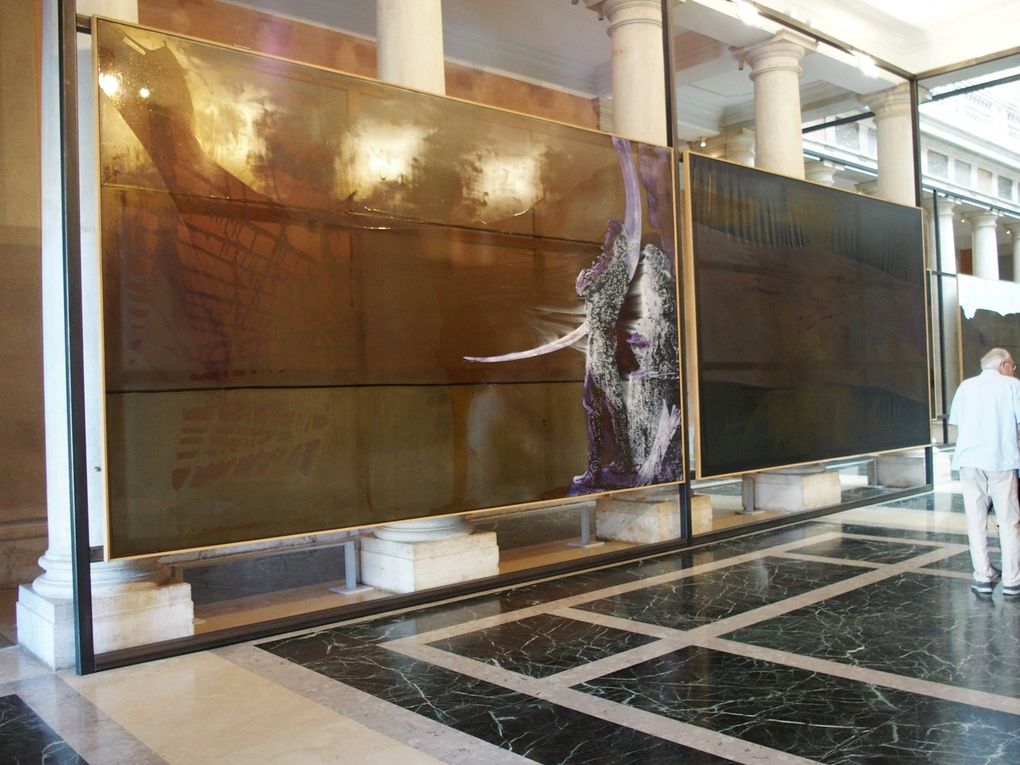 Ensemble Axial Age, vues de l'exposition Sigmar Polke., palazzo Grassi, Venise © photographies Le Curieux des arts Gilles Kraemer, juin 2016. Exposition Sigmar Polke, palazzo Grassi, Venezia