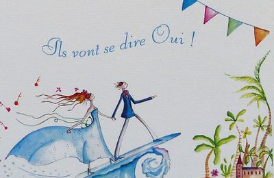 Faire-part mariage bord de mer