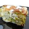 millefeuilles de ravioles à la crème de poireaux