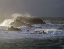 Vent fort sur la mer d'Iroise...  