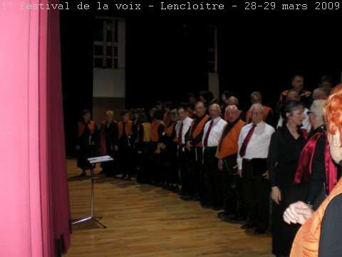 28/29 mars 2009
plus de 300 choristes rassemblés à Lencloître
Organisation chorales Lencloître et Scrobé