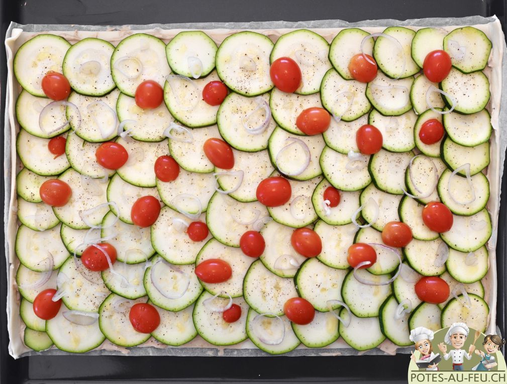 Tarte aux courgettes et fromage frais