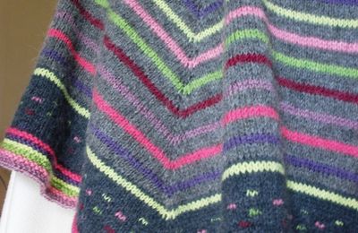 Le tutorial du châle multicolore et des logiciels de tricot !