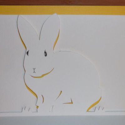 Kirigami : Gabarit gratuit : Lapin de Pâques 2