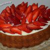 Tarte renversée aux fraises