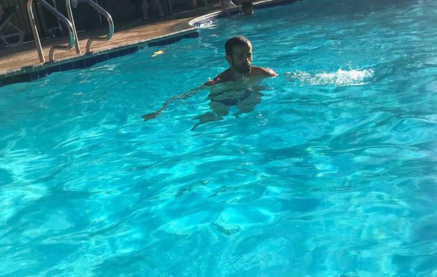 Un ptit bain dans la piscine à Las Vegas