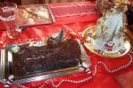 Buche au chocolat et cerises amarena au kirch-