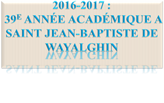 39e Rentrée Académique au Grand Séminaire Saint Jean-Baptiste de Wayalghin