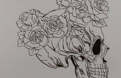 Crâne à fleur 
