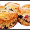 Muffins aux cassis et myrtilles