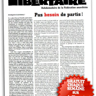 "Le monde libertaire"... hebdomadaire anarchiste gratuit pdf