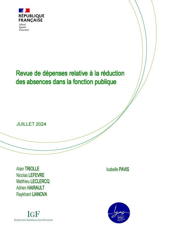 Revue de dépenses relative à la réduction des absences dans la fonction publique