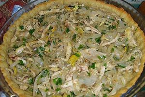 tarte au poulet et oignon