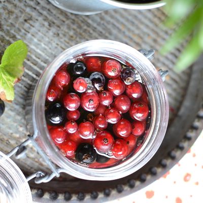 Groseilles et cassis au sirop #conserves