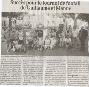 Le tournoi de football, juillet 2014