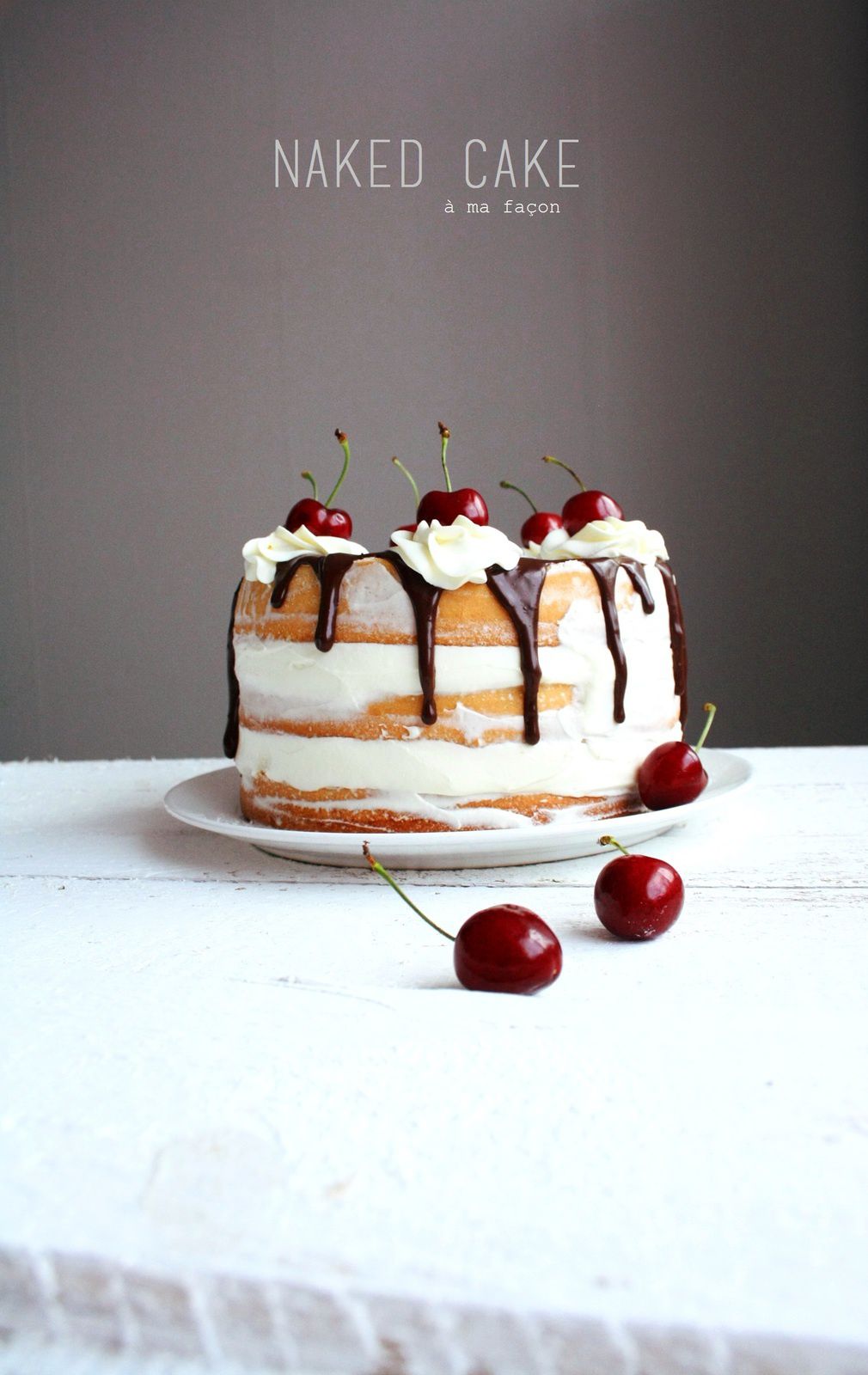 Cherry naked cake