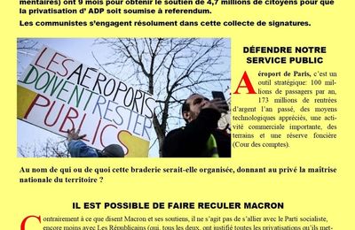 Aéroport de Paris. NON A LA PRIVATISATION