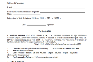 Fiche d'inscription pour les mercredis jusqu'aux vacances d'été