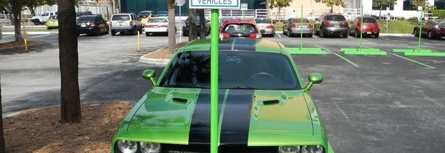 Parking réservé aux véhicules verts