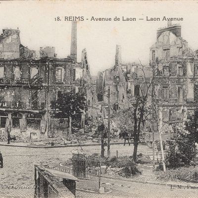 L'avenue de Laon vue depuis "la Petite Vitesse" - 1919