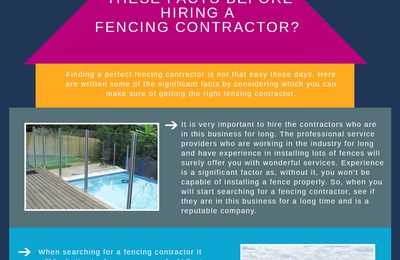 Have you considered these facts before hiring a fencing contractor?