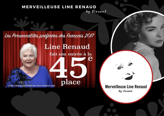 PRESSE: Line Renaud fait son entrée à la 45e Place des personalités préférées des Français.