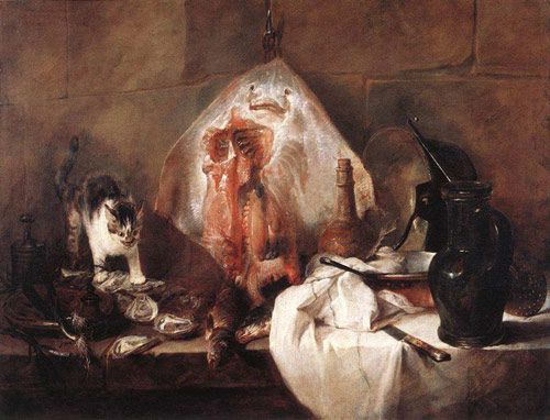 Peintures de Chardin (18ème)  "Fini de se cacher...
