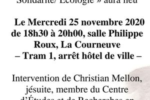 SERIC 2020, 25 novembre, 93120, La Courneuve : Conférence "Pour une sobriété heureuse, solidarité/écologie"