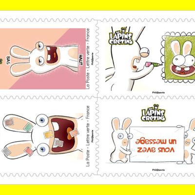 #BUZZ #UBI et gaming - #LaPoste émet un carnet de timbres-poste The Lapins Crétins !