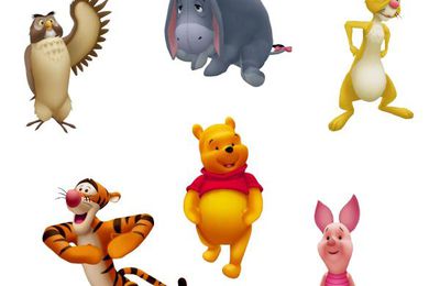 Personnages principaux:Winnie,Bourriquet,Tigrou,Coco lapin ,Porcinet,Maitre hibou.