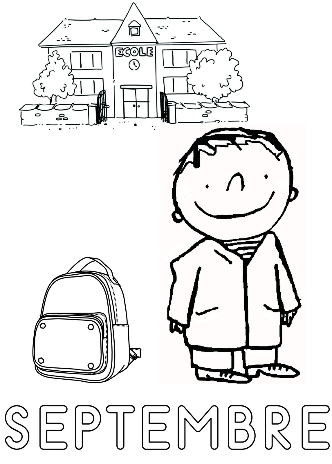 Coloriage Mois De Septembre Maternelle Coloriage de AOUT - Coloriage de SEPTEMBRE - L'école de Léon - Le blog de  Delphine