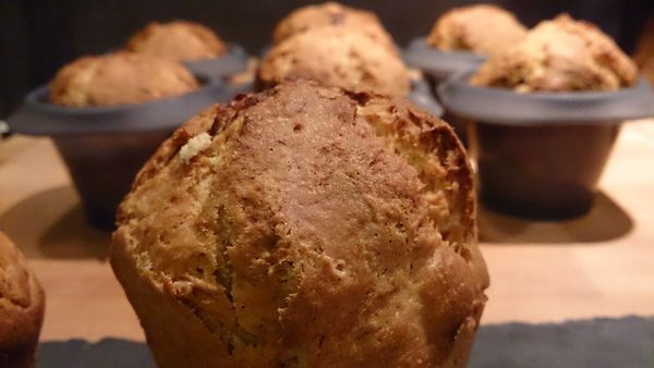 Muffins banane choco noisettes 