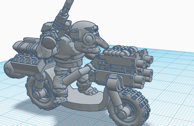 Modèle 3D d'une trottinette de guerre gretchin pour W40K