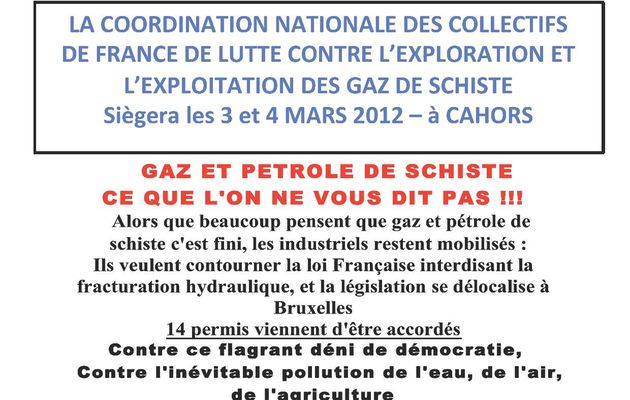 Gaz de Schiste: rassemblement à Cahors le 3 mars