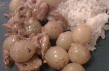 Poulet aux Raisins blancs