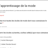 L'apprentissage de la mode