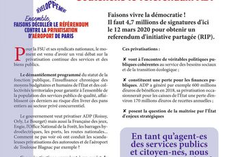 Référendum ADP : la mobilisation continue !