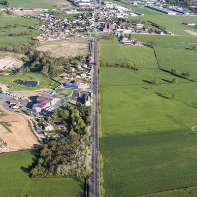 Arrivée sur l'agglomération de Roanne par la RN7.